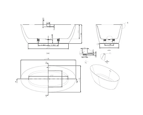 Приобрести Акриловая ванна 170х82 см Art&Max Bologna AM-BOL-1700-820 в магазине сантехники Santeh-Crystal.ru