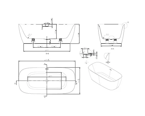 Приобрести Акриловая ванна 170х80 см Art&Max Verona AM-VER-1700-800 в магазине сантехники Santeh-Crystal.ru