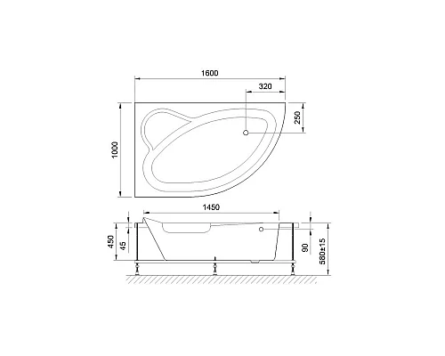 Приобрести Акриловая ванна 160х100 см L Royal Bath Alpine RB819101L в магазине сантехники Santeh-Crystal.ru