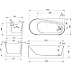 Приобрести Акриловая ванна 170х78 см R Abber AB9496-1.7 R в магазине сантехники Santeh-Crystal.ru