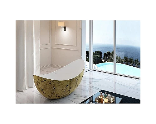 Приобрести Акриловая ванна 180х80 см Abber AB9333Gold в магазине сантехники Santeh-Crystal.ru