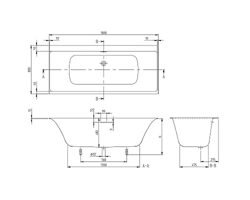 Заказать Квариловая ванна 180х80 см альпийский белый Villeroy & Boch Subway 3.0 UBQ180SBW2DV-01 в магазине сантехники Santeh-Crystal.ru