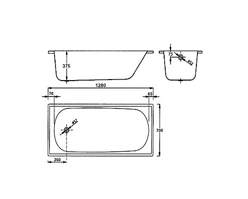 Заказать Стальная ванна 120х70 см BLB Europa B20ESLS в магазине сантехники Santeh-Crystal.ru