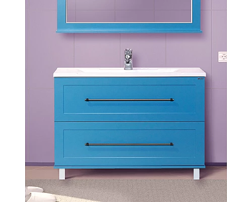 Приобрести Марта -100 Тумба напольная голубая матовая (COMO) в магазине сантехники Santeh-Crystal.ru