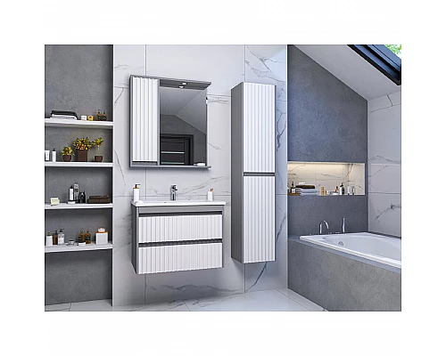 Приобрести BALATON - 65 Зеркало-шкаф левый, комбинированный в магазине сантехники Santeh-Crystal.ru