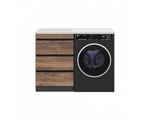 Приобрести Коломбо - 60 Тумба под стиральную машину напольная 3 ящ. / раковина левая в магазине сантехники Santeh-Crystal.ru