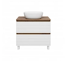 DAKOTA - 80 Тумба напольная 2 ящ.  (ДСП (Дуб Гал/ Белый)