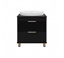 ENFIDA - 70 Тумба напольная 2 ящ. черная мат. эмаль (Энфида)
