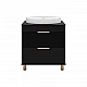 Заказать ENFIDA - 70 Тумба напольная 2 ящ. черная мат. эмаль (Энфида) в магазине сантехники Santeh-Crystal.ru