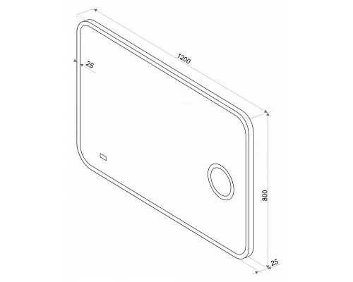 Купить СТАЙЛ B 135 Зеркало 1200*800 с увеличительным зеркалом, часами в магазине сантехники Santeh-Crystal.ru