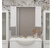 Латте -105 Зеркало-шкаф белая эмаль