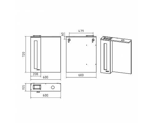 Купить Урал - 60 полный комплект левый пенал, левое зеркало в магазине сантехники Santeh-Crystal.ru