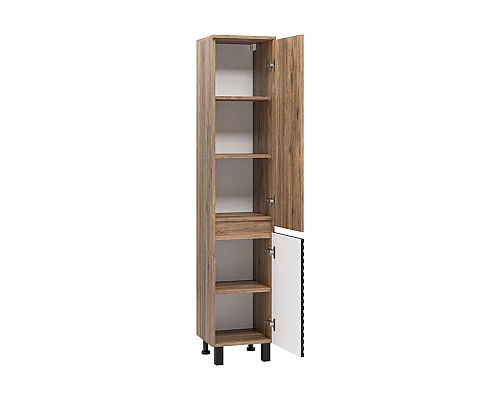 Приобрести DAKOTA - 35 Пенал подвес/напол. правый (ДСП (Дуб Гал. Черный кварц) в магазине сантехники Santeh-Crystal.ru