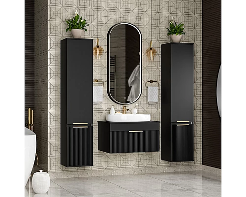 Заказать ENFIDA - 35 Пенал универс. правый черный в магазине сантехники Santeh-Crystal.ru