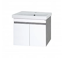 Ронда - 50 Тумба подвесная прямая 2 дв. (бок. ДСП Чикаго, фас.белая эмаль)