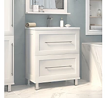 Марта - 60 Тумба напольная 2 ящ. белая эмаль (глянец)