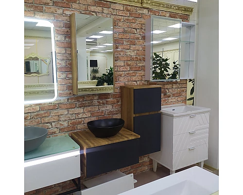 Заказать Ива - 70 Тумба подвесная Графит пленка 1 ящ в магазине сантехники Santeh-Crystal.ru