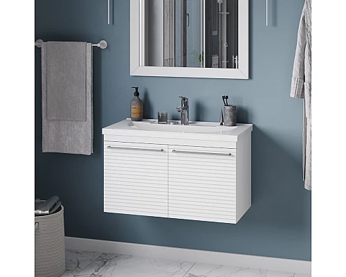 Приобрести CATANIA -100 Тумба подвесная белая (эмаль) в магазине сантехники Santeh-Crystal.ru