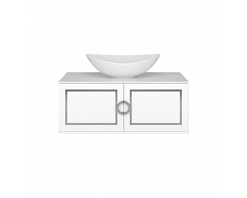 Приобрести STEFFANY -105 Тумба подвесная 2 дв. с хром вставкамии в магазине сантехники Santeh-Crystal.ru