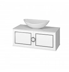 STEFFANY -105 Тумба подвесная 2 дв. с хром вставкамии