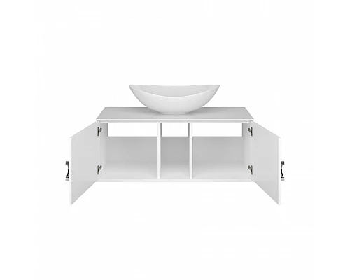 Приобрести STEFFANY -105 Тумба подвесная 2 дв. с хром вставкамии в магазине сантехники Santeh-Crystal.ru