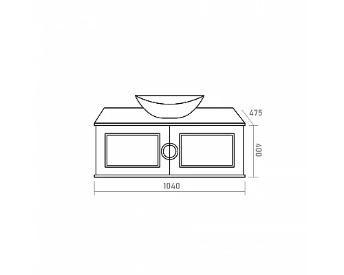 Приобрести STEFFANY -105 Тумба подвесная 2 дв. с хром вставкамии в магазине сантехники Santeh-Crystal.ru