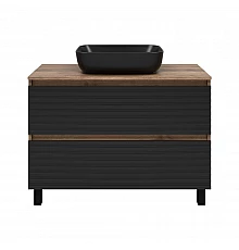 DAKOTA -100 Тумба напольная 2 ящ.  (ДСП (Дуб Гал. Черный кварц)