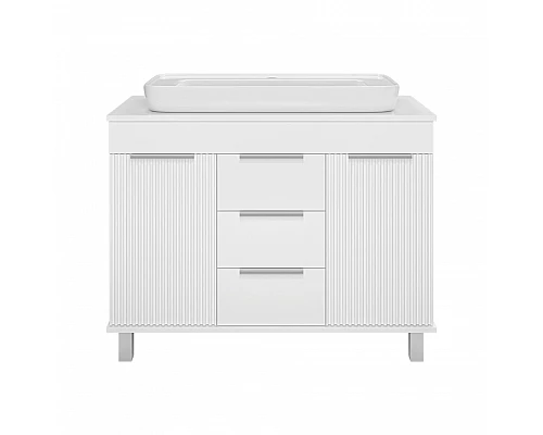 Приобрести ENFIDA -100 Тумба напольная 3 ящ. белая мат. эмаль (Энфида) в магазине сантехники Santeh-Crystal.ru