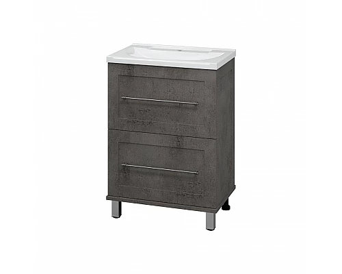 Заказать Марта - 60 Тумба напольная 2 ящ. темный бетон в магазине сантехники Santeh-Crystal.ru