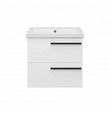 Ненси - 60 Тумба подвесная 2 ящ белая мат. эмаль