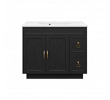 Амбра -100 Тумба черная матовая с 2 ящ.