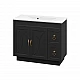 Купить Амбра -100 Тумба черная матовая с 2 ящ. в магазине сантехники Santeh-Crystal.ru