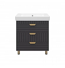 GLOSTER - 80 Тумба с 3 ящ. напольная, графит