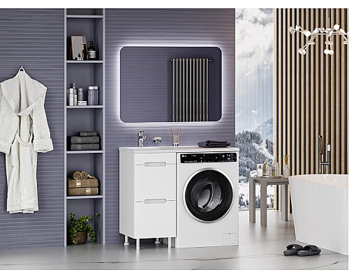 Заказать Байкал - 40 Тумба под стиральную машину 2 ящ .ПВХ (аналог Фостера) в магазине сантехники Santeh-Crystal.ru