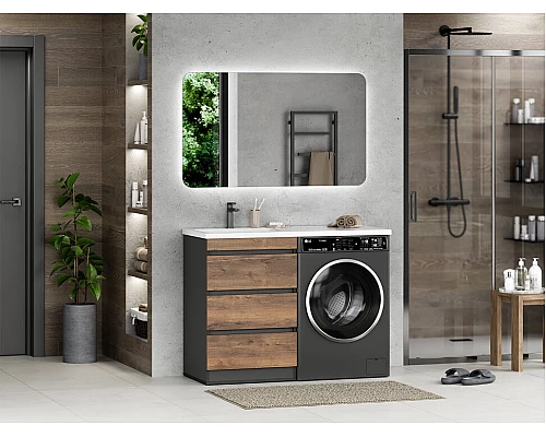 Купить Коломбо - 60 Тумба под стиральную машину напольная 3 ящ. в магазине сантехники Santeh-Crystal.ru