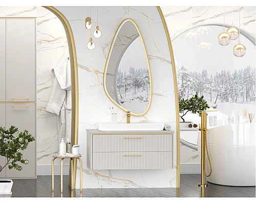 Приобрести ELCHE -100 Тумба подвесная с 2 ящ. сер.кашемир (эмаль) в магазине сантехники Santeh-Crystal.ru