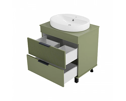 Заказать ENFIDA - 70 Тумба напольная 2 ящ. зеленая мат. эмаль (Энфида) в магазине сантехники Santeh-Crystal.ru