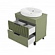 Заказать ENFIDA - 70 Тумба напольная 2 ящ. зеленая мат. эмаль (Энфида) в магазине сантехники Santeh-Crystal.ru