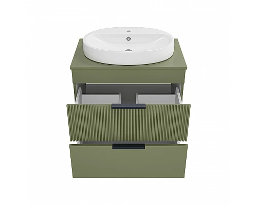 Заказать ENFIDA - 70 Тумба напольная 2 ящ. зеленая мат. эмаль (Энфида) в магазине сантехники Santeh-Crystal.ru