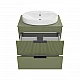 Заказать ENFIDA - 70 Тумба напольная 2 ящ. зеленая мат. эмаль (Энфида) в магазине сантехники Santeh-Crystal.ru