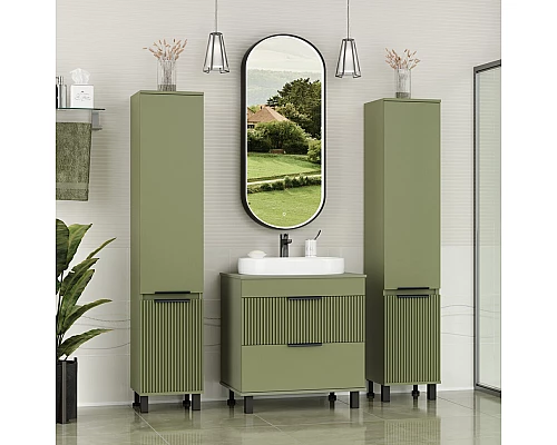 Заказать ENFIDA - 70 Тумба напольная 2 ящ. зеленая мат. эмаль (Энфида) в магазине сантехники Santeh-Crystal.ru