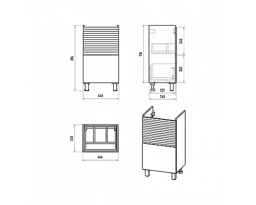 Форест - 50 Тумба напольная 2 ящ.
