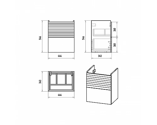 Форест - 50 Тумба подвесная 2 ящ.
