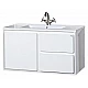 Заказать Барселона - 90 Тумба подвесная с 3 ящ. белая эмаль в магазине сантехники Santeh-Crystal.ru