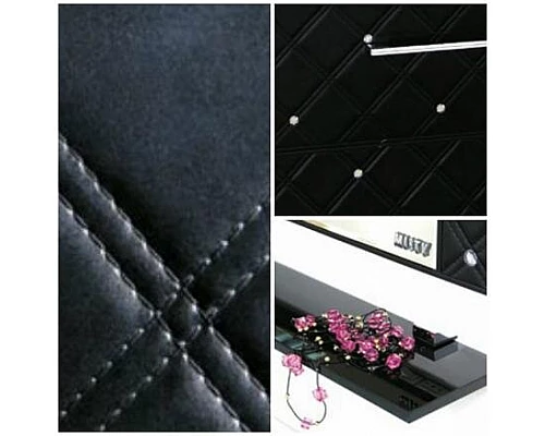 Заказать Гранд LUXE - 80 Тумба с 2 ящ. черно/белая кожа CRISTALLO в магазине сантехники Santeh-Crystal.ru