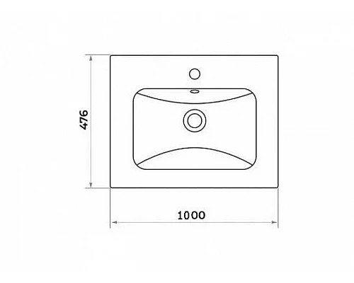 Приобрести Турин -100 Тумба подвесная орех глянец/белый в магазине сантехники Santeh-Crystal.ru