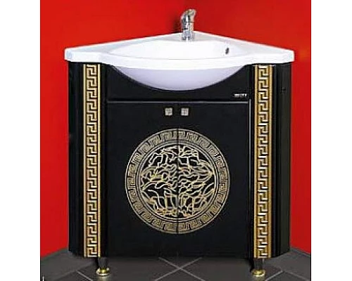 Купить Olimpia LUX - 60 Тумба угловая черная патина в магазине сантехники Santeh-Crystal.ru