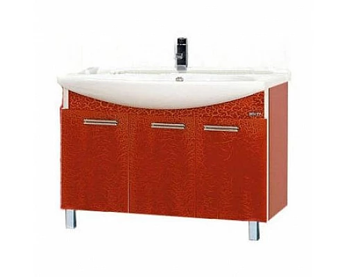 Купить Джулия -105 Тумба прямая КРАКОЛЕТ красный в магазине сантехники Santeh-Crystal.ru