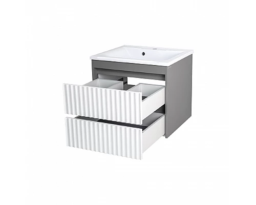 Приобрести BALATON - 75 Тумба подвесная с 2 ящ.  комбинированный / раковина в магазине сантехники Santeh-Crystal.ru