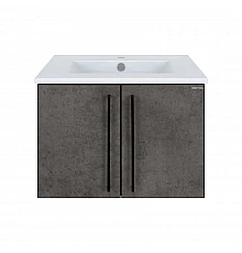 ROCK - 60 Тумба прямая подвесная темно-серый / раковина